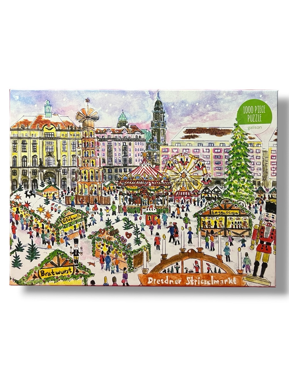 Galison Christmas Market Michael Storrings 1000-Piece Puzzle Holiday
